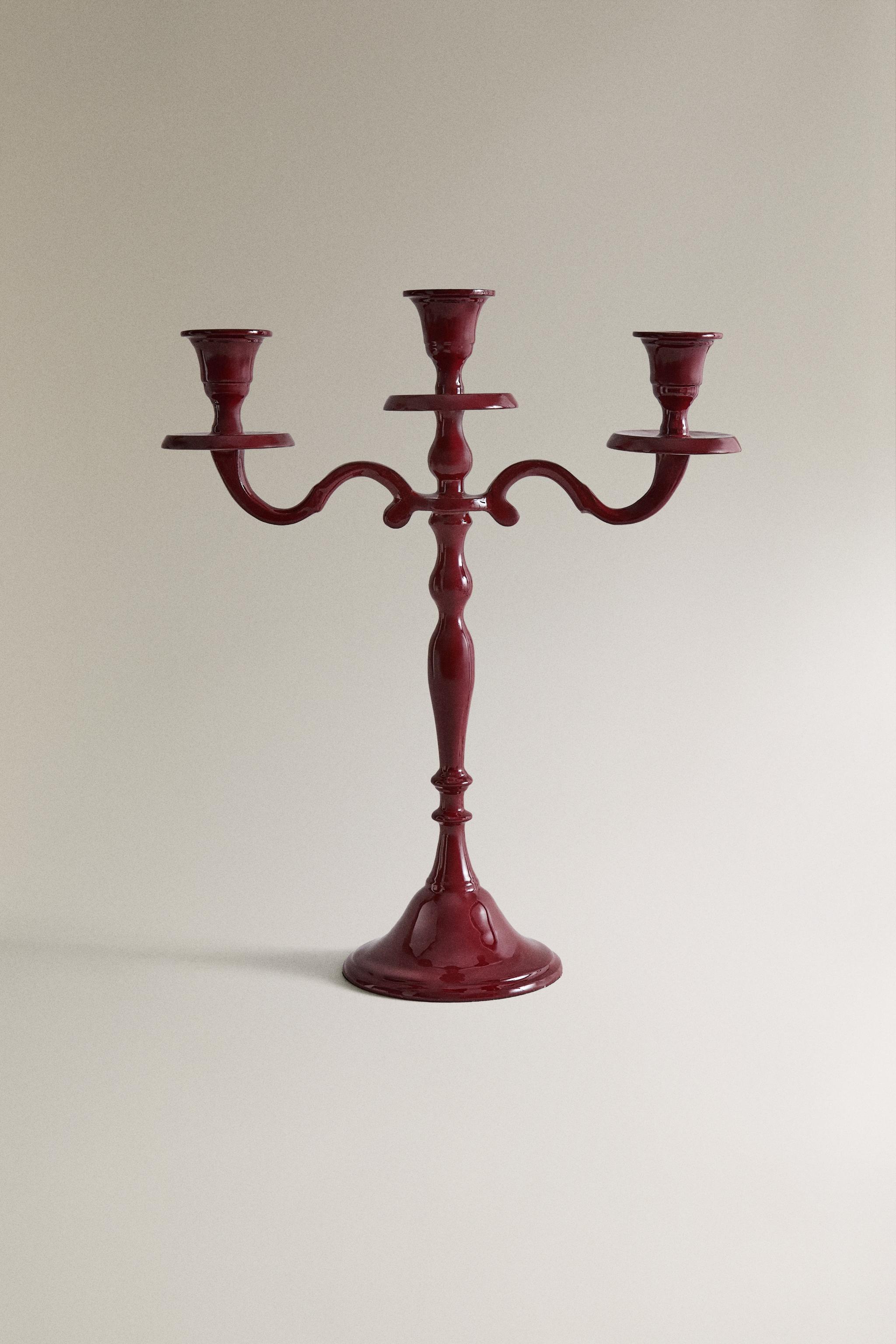 THREE CANDLE CHRISTMAS CANDLESTICK